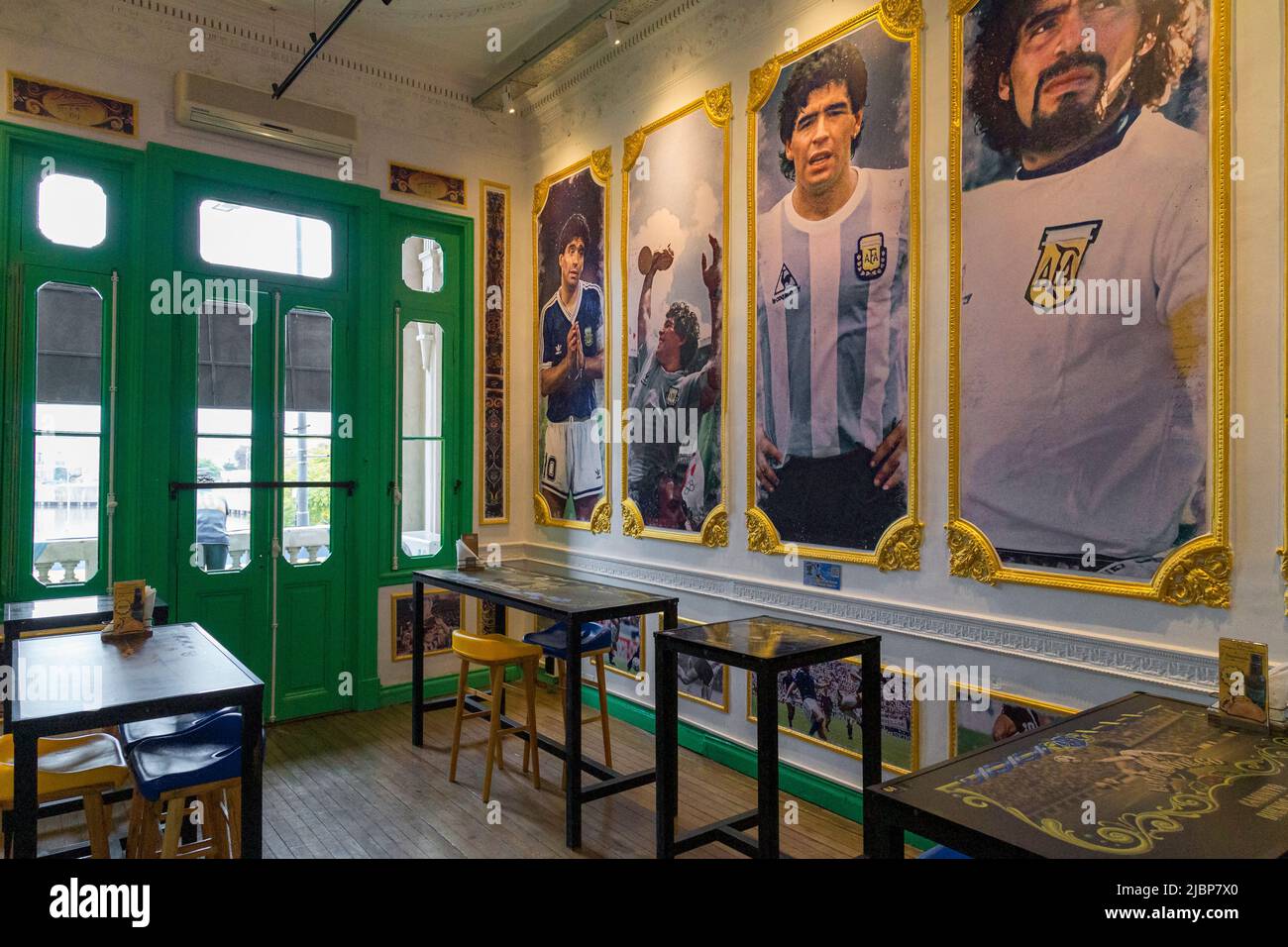 Cafe Museum 'Lo del Diego'. Caminito, La Boca. Buenos Aires, Argentinien. Stockfoto