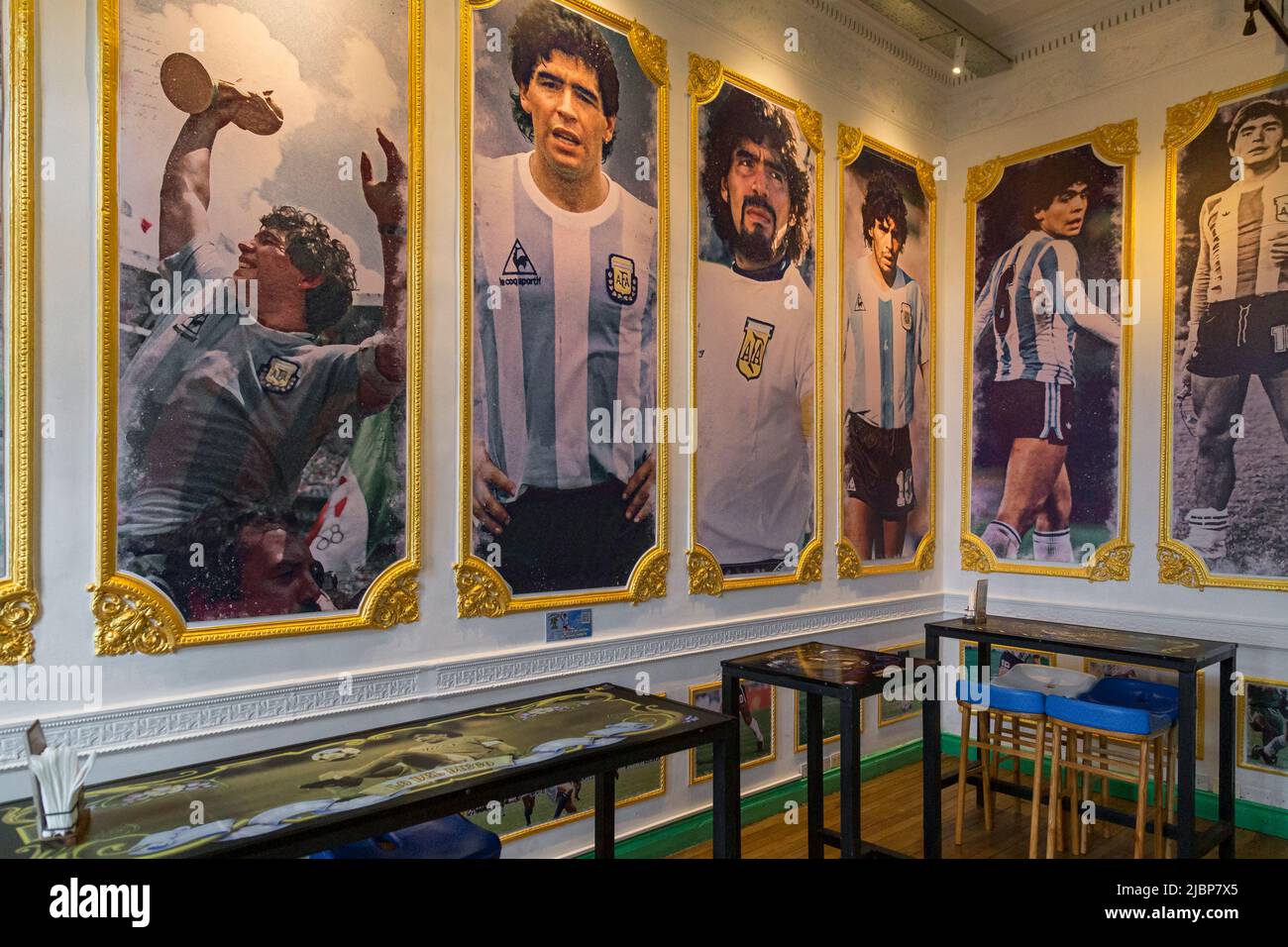 Cafe Museum 'Lo del Diego'. Caminito, La Boca. Buenos Aires, Argentinien. Stockfoto