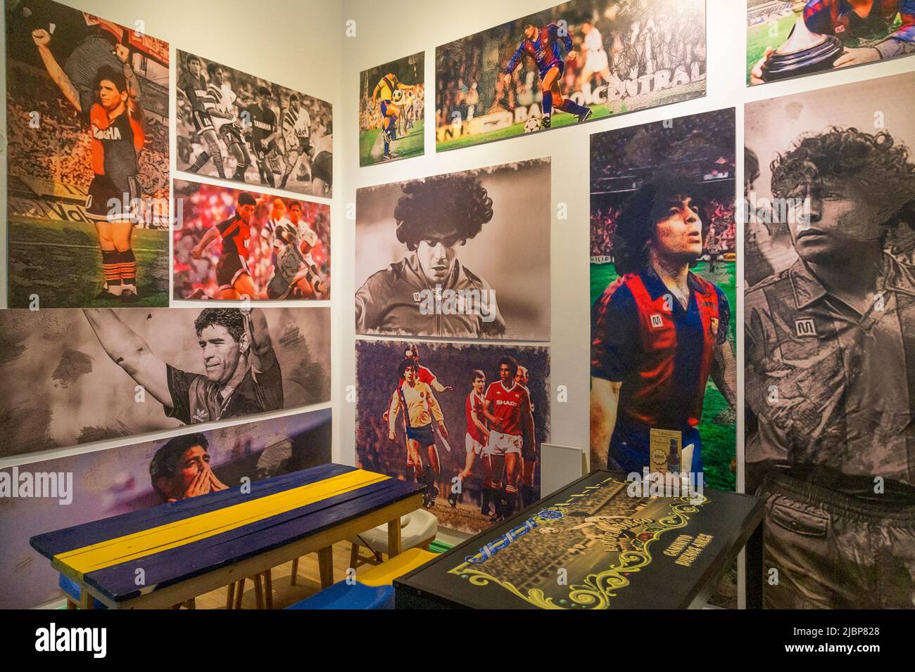 Cafe Museum 'Lo del Diego'. Caminito, La Boca. Buenos Aires, Argentinien. Stockfoto