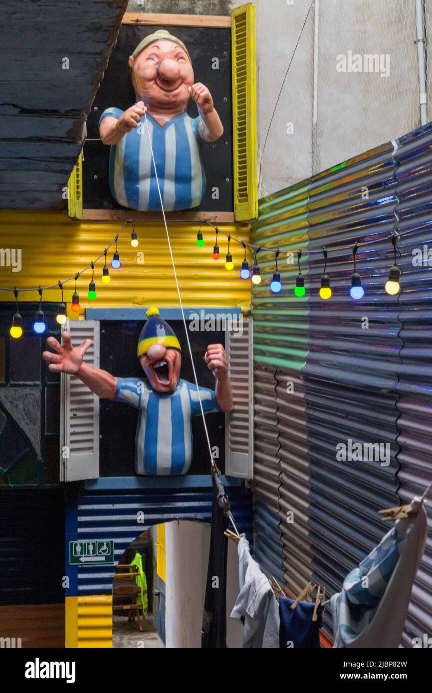 Cafe Museum 'Lo del Diego'. Caminito, La Boca. Buenos Aires, Argentinien. Stockfoto