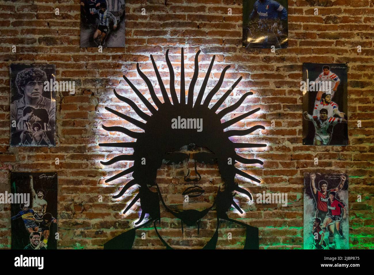 Cafe Museum 'Lo del Diego'. Caminito, La Boca. Buenos Aires, Argentinien. Stockfoto