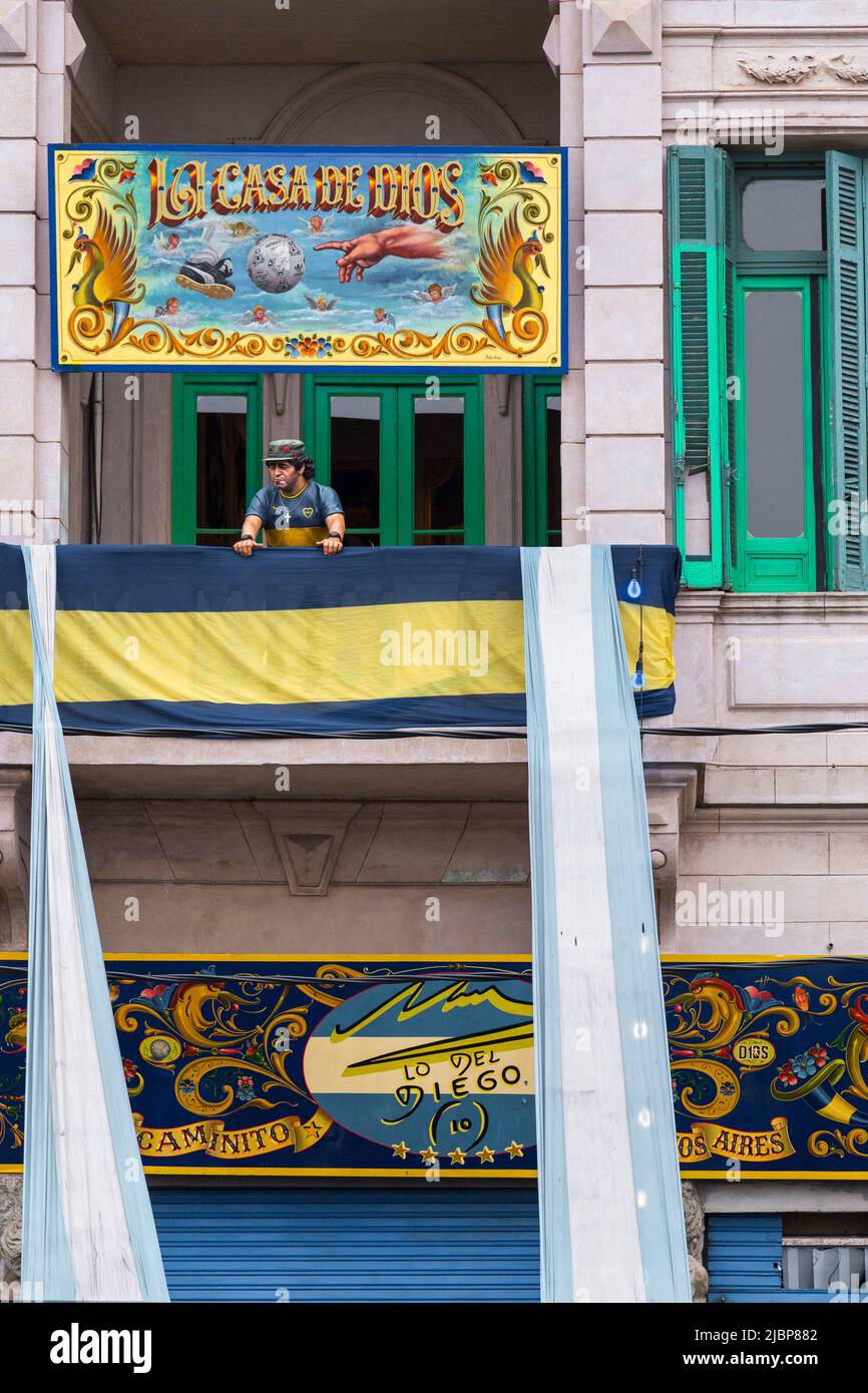 Cafe Museum 'Lo del Diego'. Caminito, La Boca. Buenos Aires, Argentinien. Stockfoto