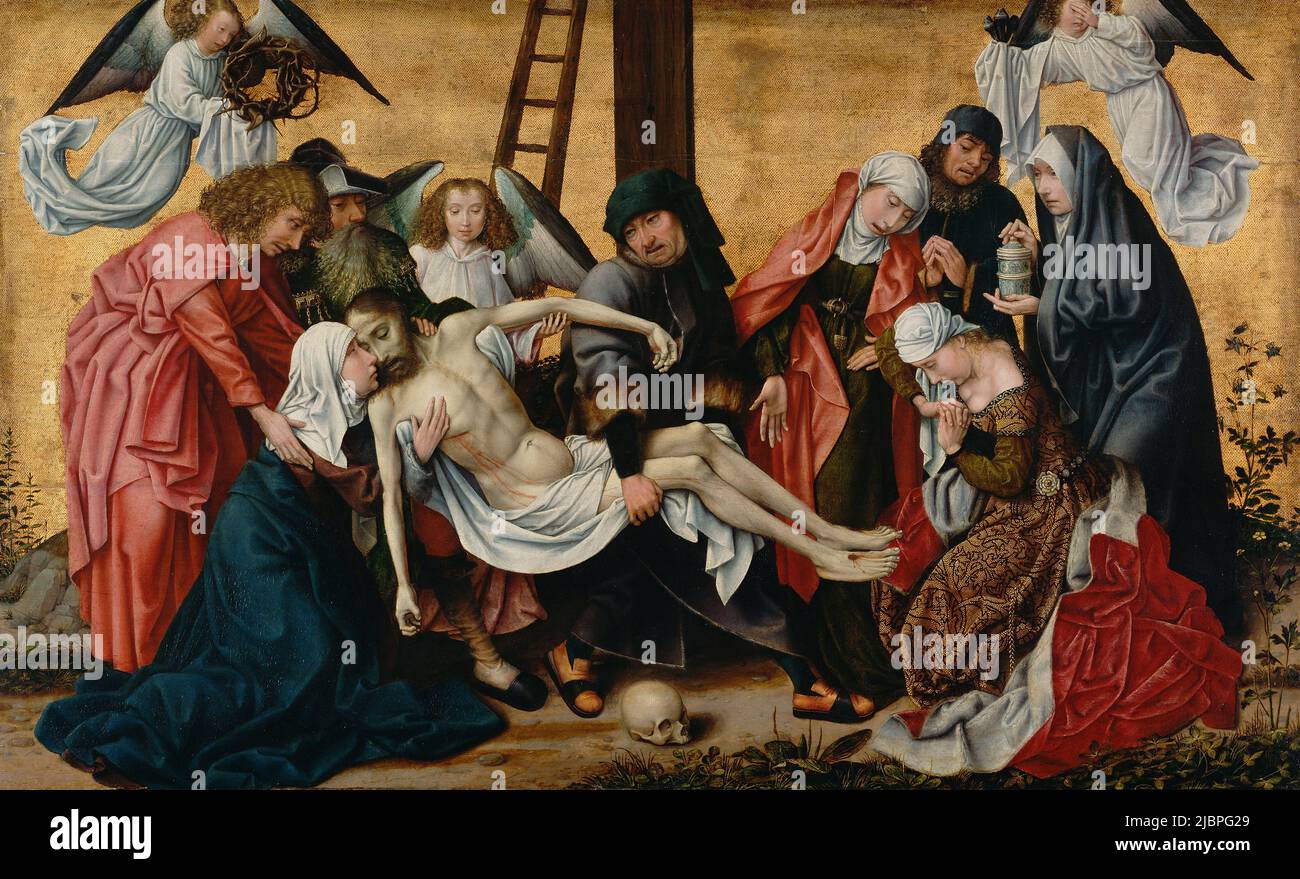 Die Kreuzeszenz eines Anhängers von Rogier van der Weyden (1399 - 1464) Stockfoto