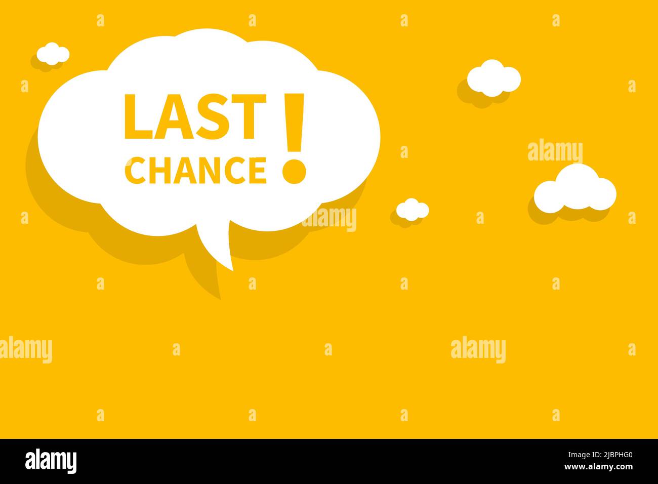 Last Chance Speech Bubble Banner-Vektor mit Kopierfläche für Unternehmen, Marketing, Flyer, Banner, Präsentationen, Und Poster. Illustration Stock Vektor