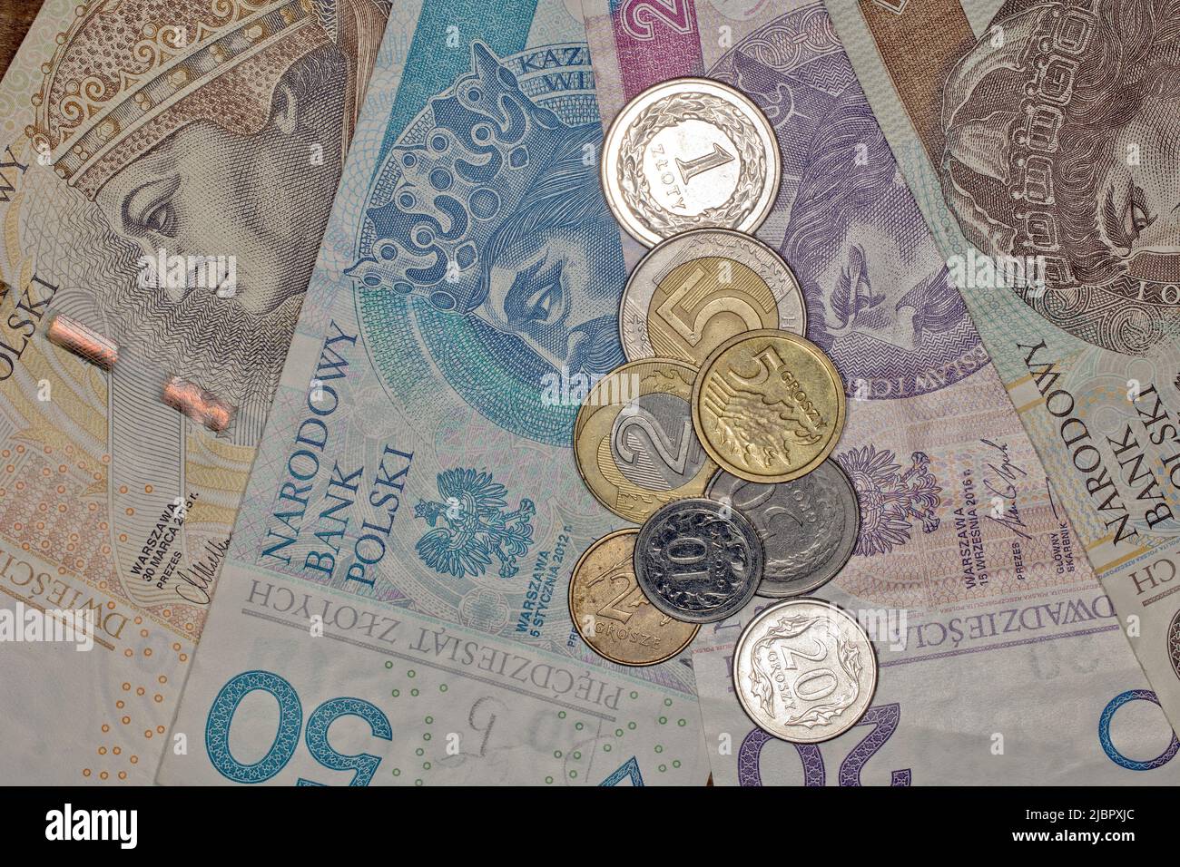 Polnischer Zloty, Währung Polens Stockfoto