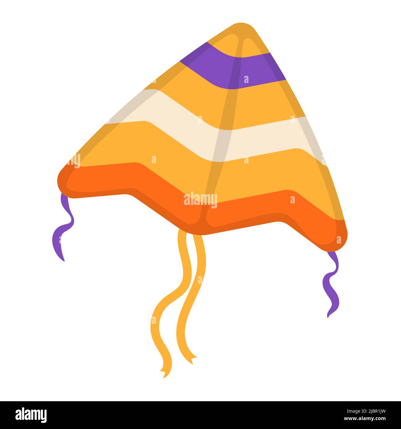 Fliegender Winddrachen. Makar Sankranti Festival. Illustration Wind Kite Spiel. Stock Vektor
