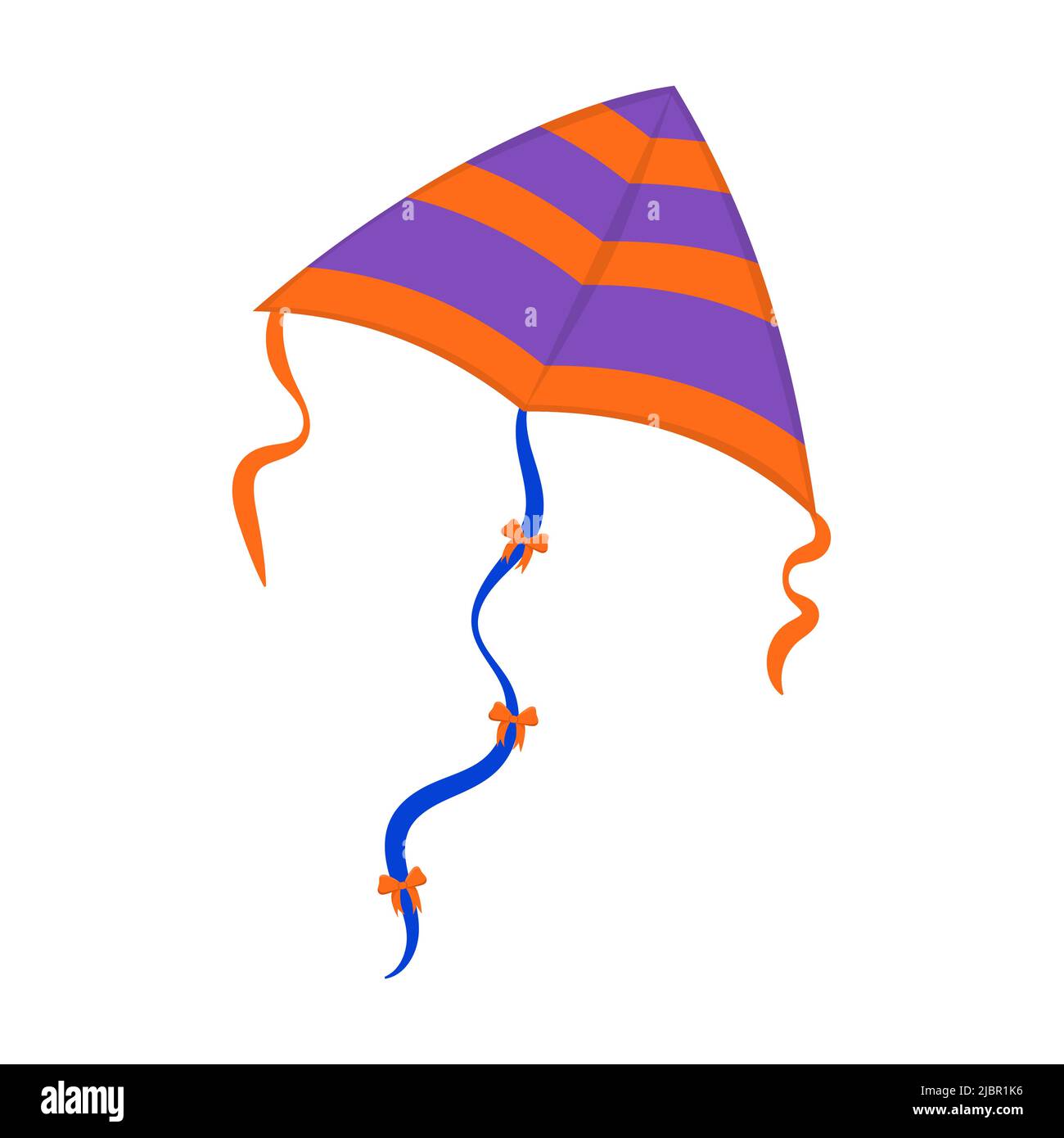 Fliegender Winddrachen. Makar Sankranti Festival. Illustration Wind Kite Spiel. Stock Vektor