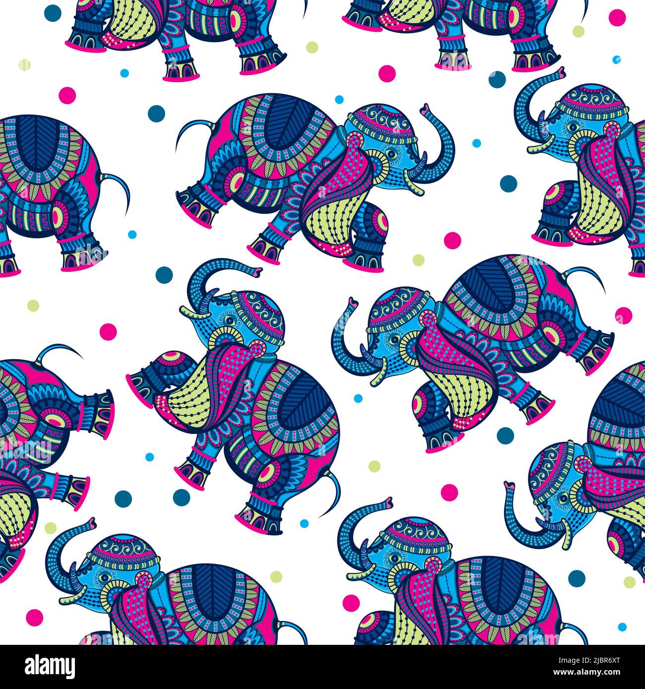 Boho Stil Elefant für T-Shirt-Design, Druck auf Produkte, Tattoo, Design-Element und Erwachsene oder Kinder Malbuch Seite. Vektorgrafik Stock Vektor