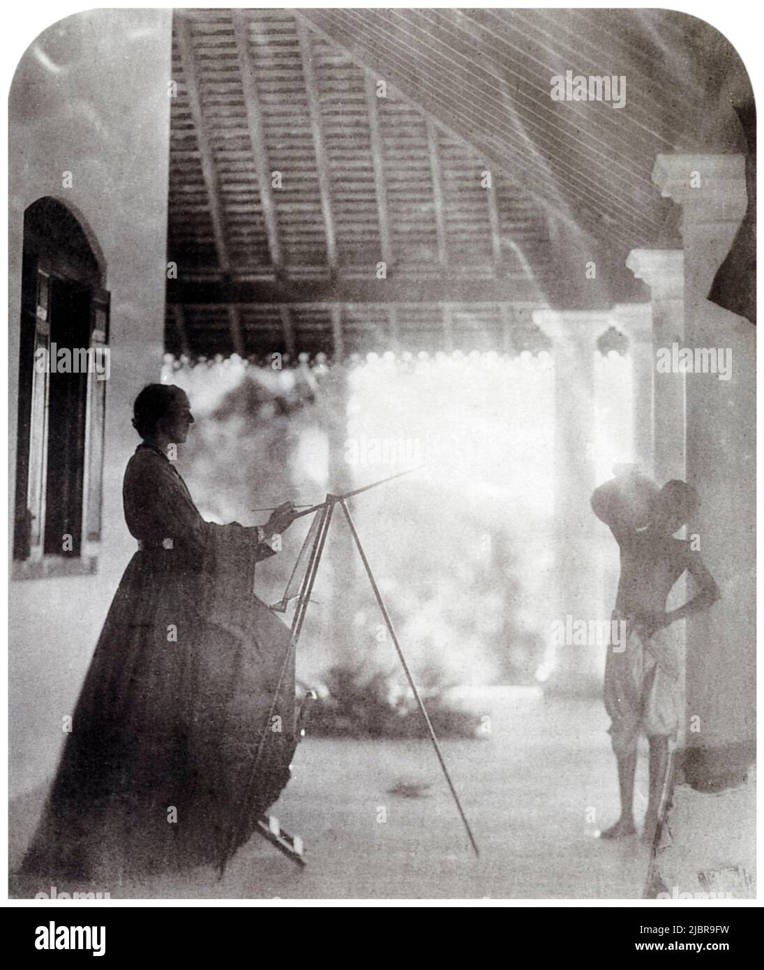 Marianne North (1830-1890), englisch-viktorianische Biologin und botanische Künstlerin, Fotografie von Julia Margaret Cameron, 1877 Stockfoto