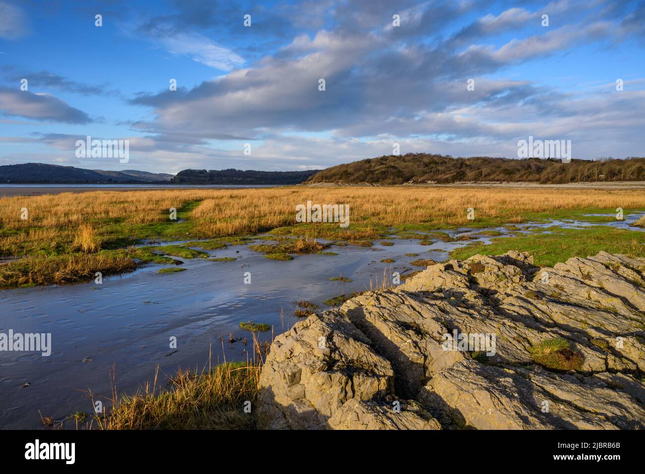 White Creek Bay bei Arnside in Cumbria Stockfoto