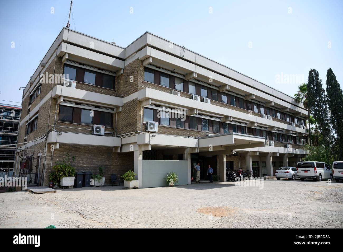 Islamabad, Pakistan. 07.. Juni 2022. Im Hauptgebäude der deutschen ...