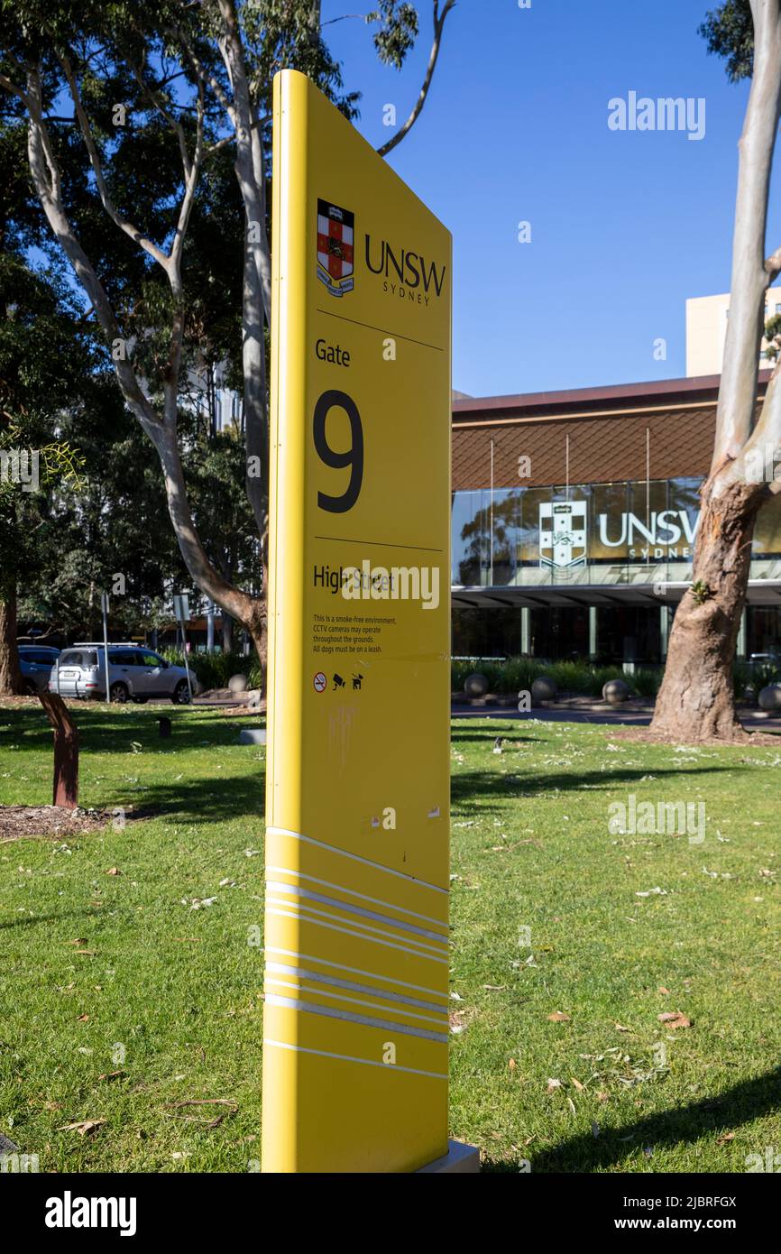 UNSW, der Campus der University of New South Wales in den östlichen Vororten von Sydney in Kensington, NSW, Australien Stockfoto