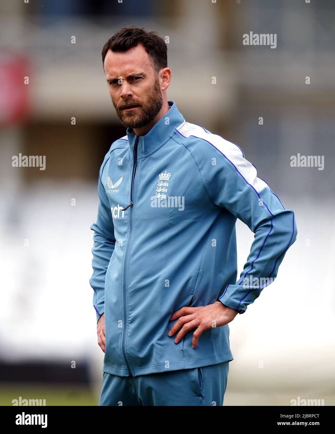 James Foster während einer Nets-Session im Trent Bridge Cricket Ground, Nottingham. Bilddatum: Mittwoch, 8. Juni 2022. Stockfoto