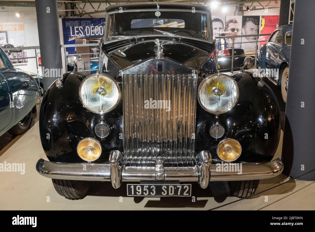 Frankreich, Sarthe, Le Mans, das Automobilmuseum von Sarthe, Museum der 24 Stunden von Le Mans, Rolls Royce Silver Wraith berline, 1953 Stockfoto