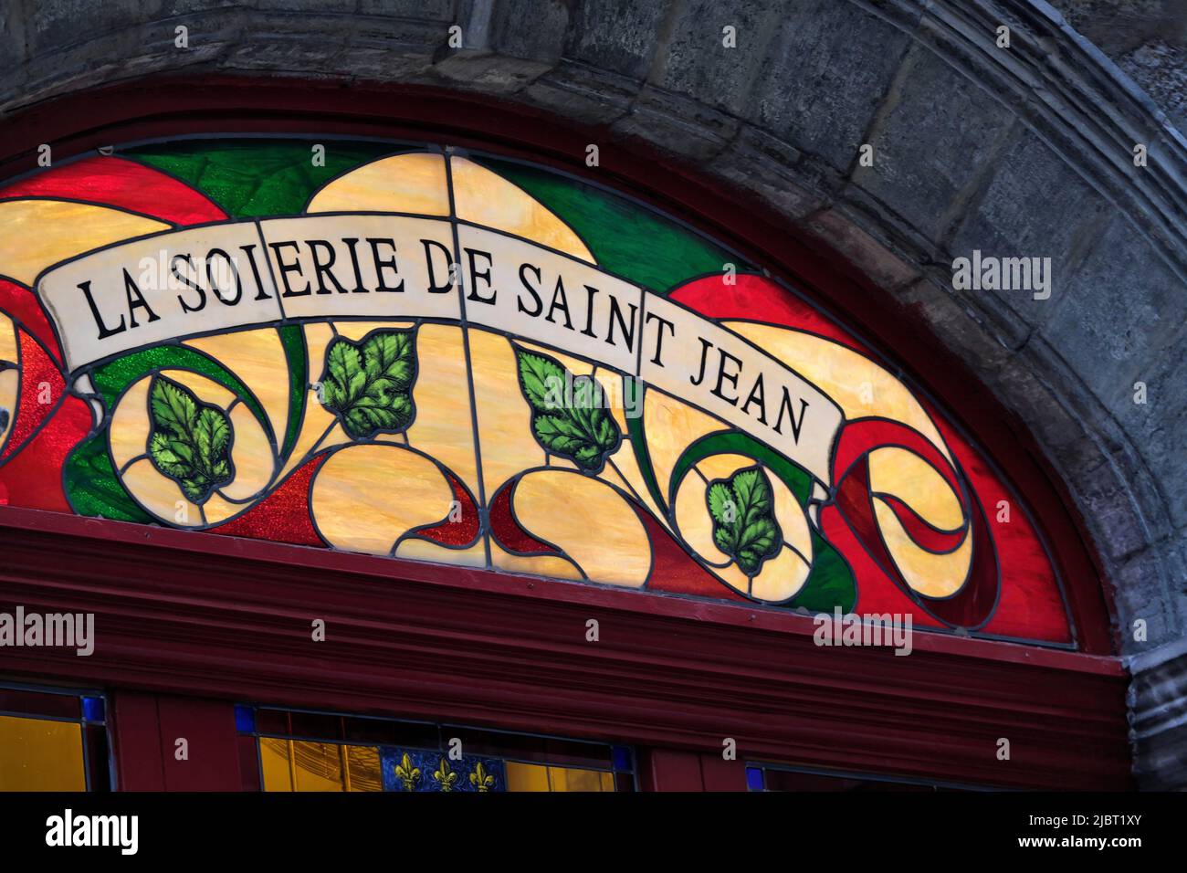 Frankreich, Rhone, Lyon, Rue du Boeuf, Geschäft La Soierie de Saint Jean, Schaufenster Stockfoto