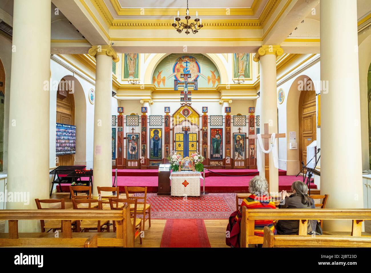 Frankreich, Paris, Saint-Vladimir-le-Grand oder Saint-Volodymyr-le-Grand Kathedrale, ukrainischer griechisch-katholischer Schrein Stockfoto