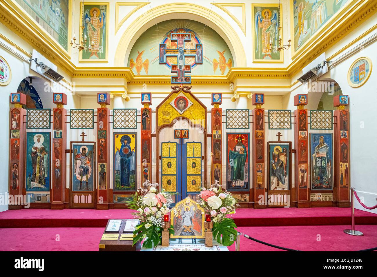 Frankreich, Paris, Saint-Vladimir-le-Grand oder Saint-Volodymyr-le-Grand Kathedrale, ukrainischer griechisch-katholischer Schrein Stockfoto