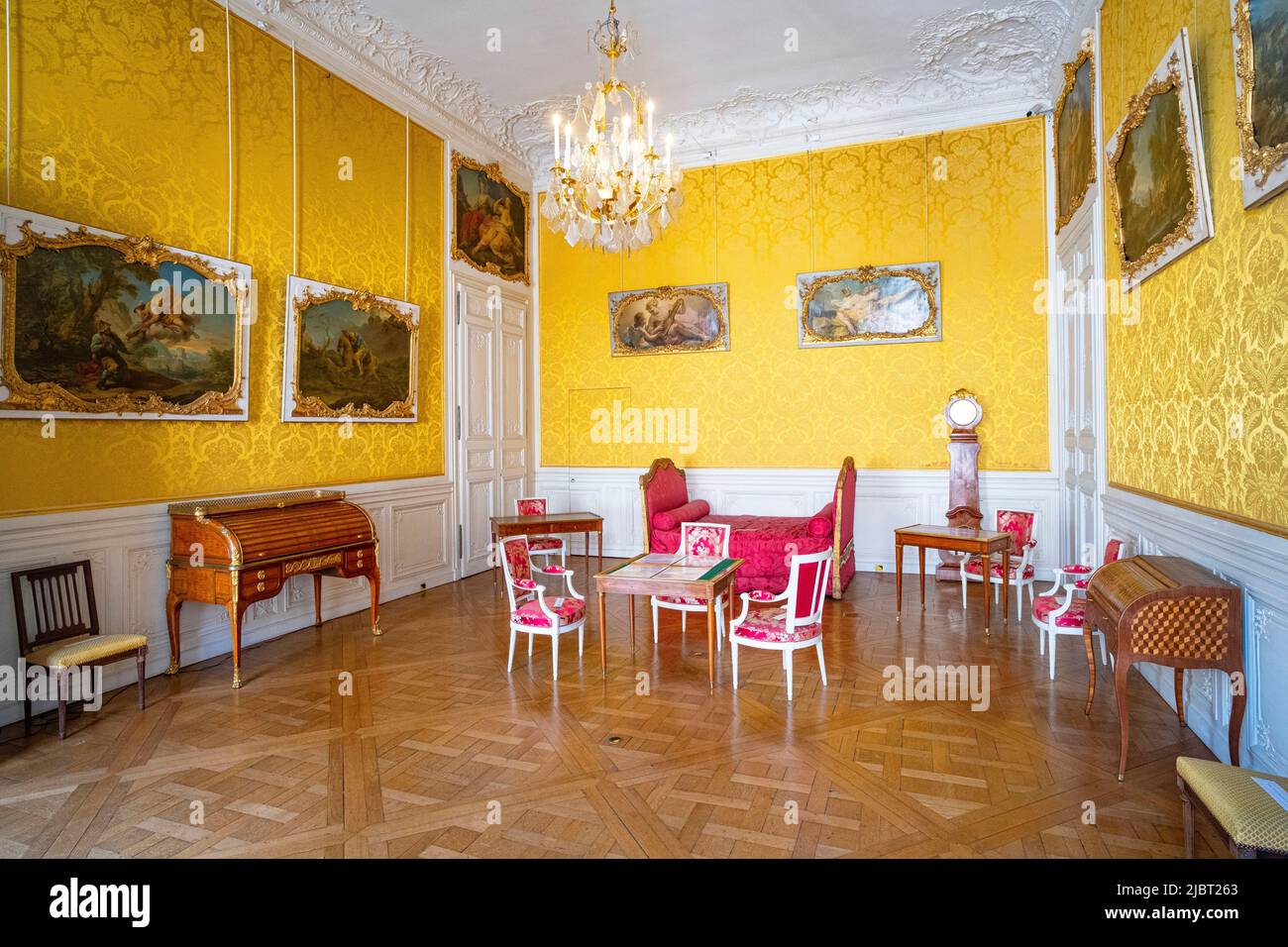 Frankreich, Paris, Marais-Viertel, das Nationalarchiv, das Schlafzimmer der Prinzessin Stockfoto