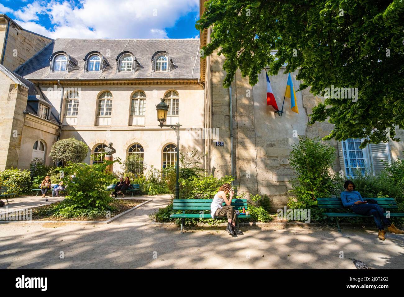 Frankreich, Paris, Saint-Germain-des-Pres, Square Taras Chevtchenko Stockfoto