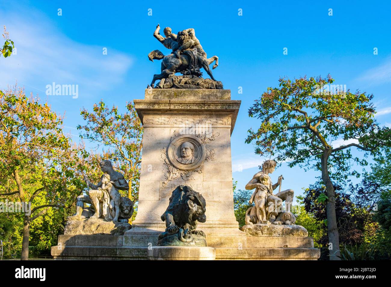Frankreich, Paris, Statue von Antoine-Louis Barye Stockfoto