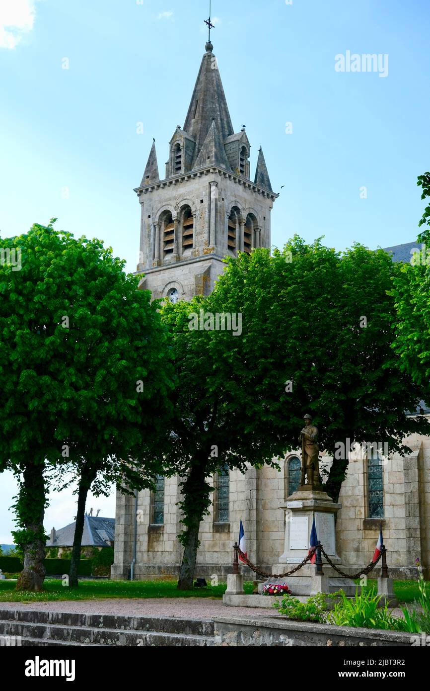 Frankreich, Nievre, regionaler Naturpark Morvan, Dun les Places, das von den Deutschen am 24., 25. Und 26. Juni ermordete Dorf der Befreiung von 1944, in dem 27 Zivilisten getötet wurden Stockfoto