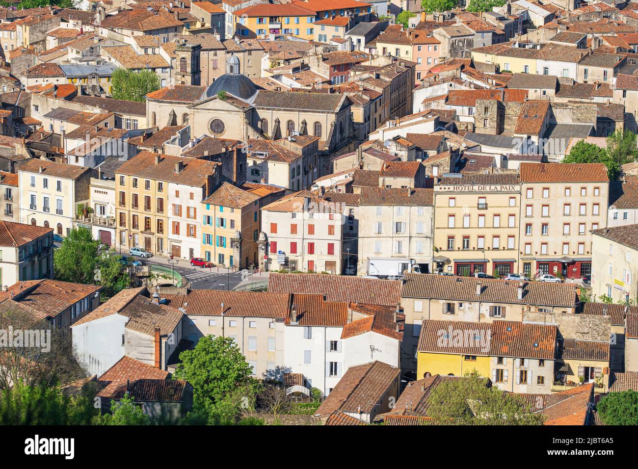Frankreich, Herault, Lodeve, Zwischenstopperstadt auf dem Weg nach Santiago de Compostela auf dem Weg nach Arles (via Tolosana) Stockfoto