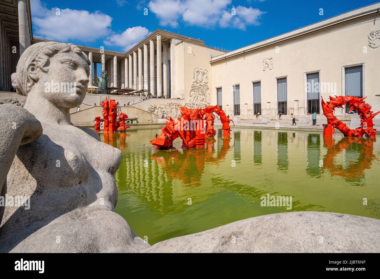 Frankreich, Paris, Becken des Palais de Tokyo, Museum für moderne Kunst der Stadt Paris Stockfoto