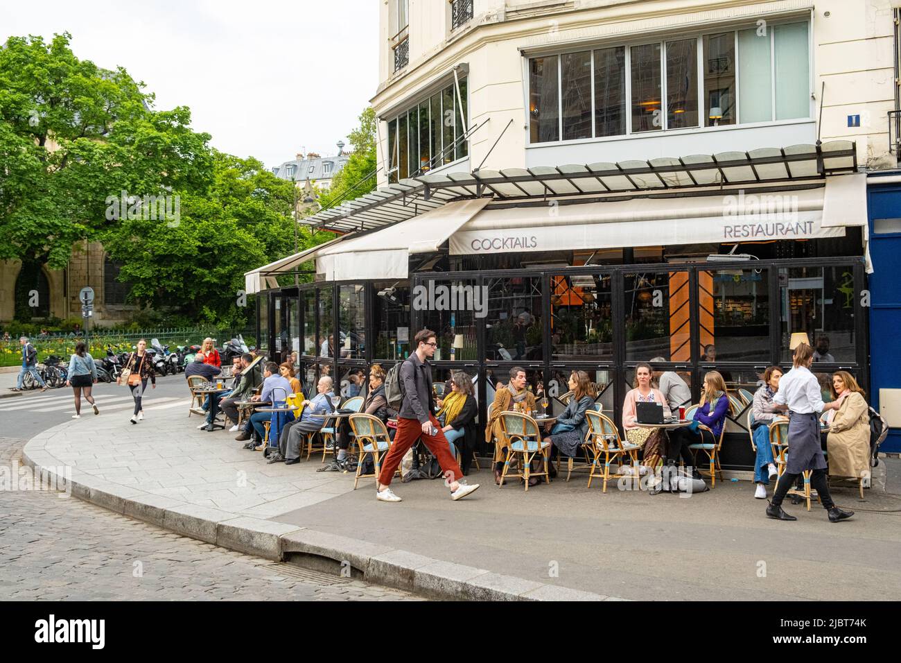 Frankreich, Paris, Place de la Contrescarpe Stockfoto