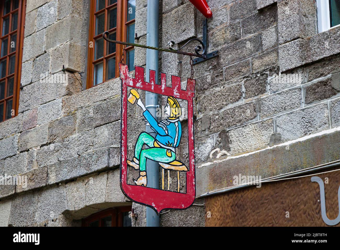 Frankreich, Côtesd'Armor, Moncontour de Bretagne, beschriftet Les Plus