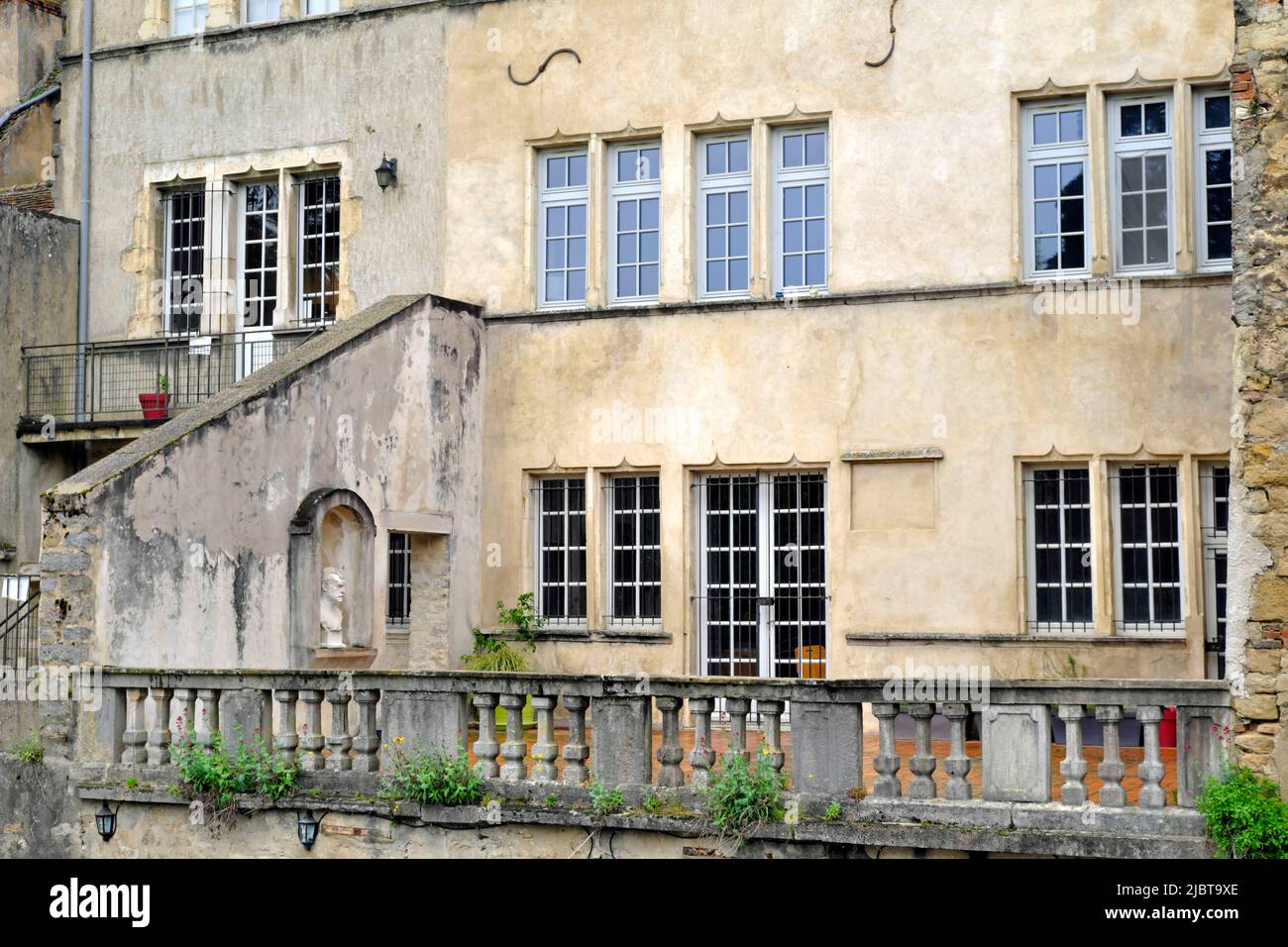 Frankreich, Jura, Dole, Canal des Tanneurs, Geburtshaus von Louis Pasteur, Museum Stockfoto