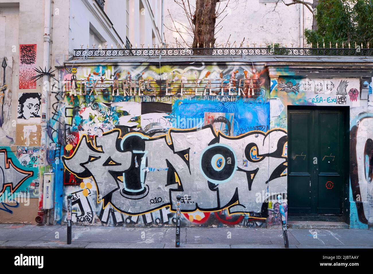 Frankreich, Paris, rue de Verneuil, Serge Gainsbourg Haus, Graffitis an der Wand Stockfoto