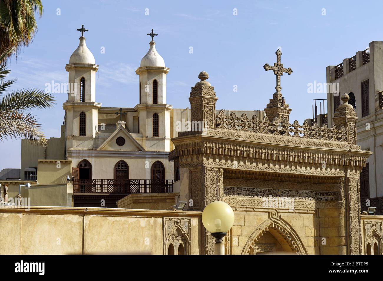 Ägypten, Kairo, Alt-Kairo, koptisches Viertel, hängende Kirche oder Kirche der Jungfrau Maria (El Moallaqah) Stockfoto