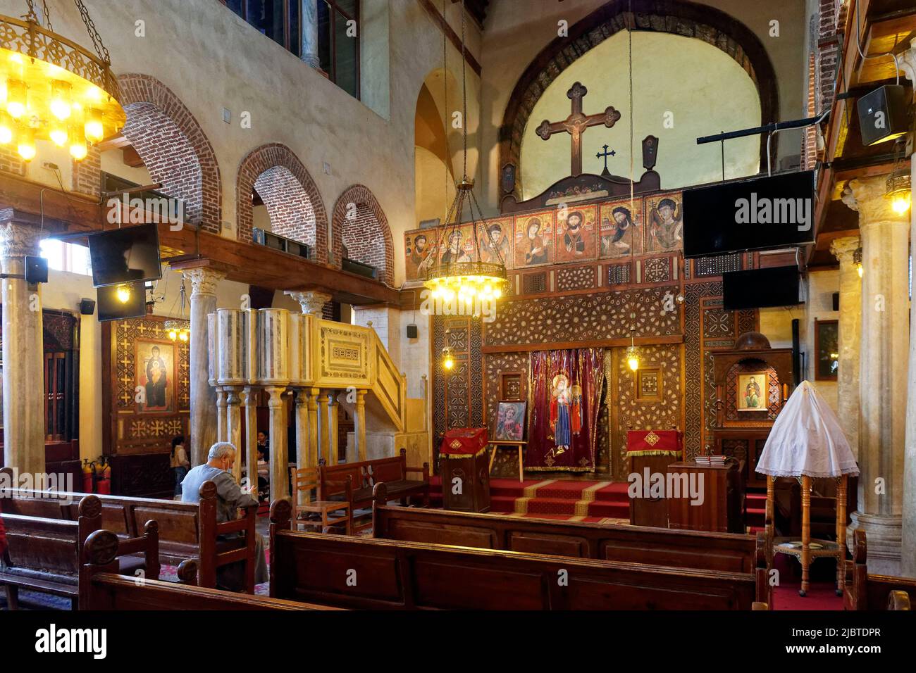 Ägypten, Kairo, Alt-Kairo, koptisches Viertel, Kirche St. Barbara Stockfoto