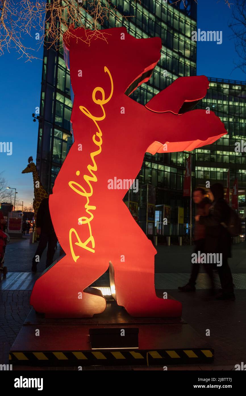 BERLINALE BÄR, BERLIN, DEUTSCHLAND, 16. FEBRUAR 2019: Berlinale Film Festival Bär, Berlin, Deutschland Stockfoto