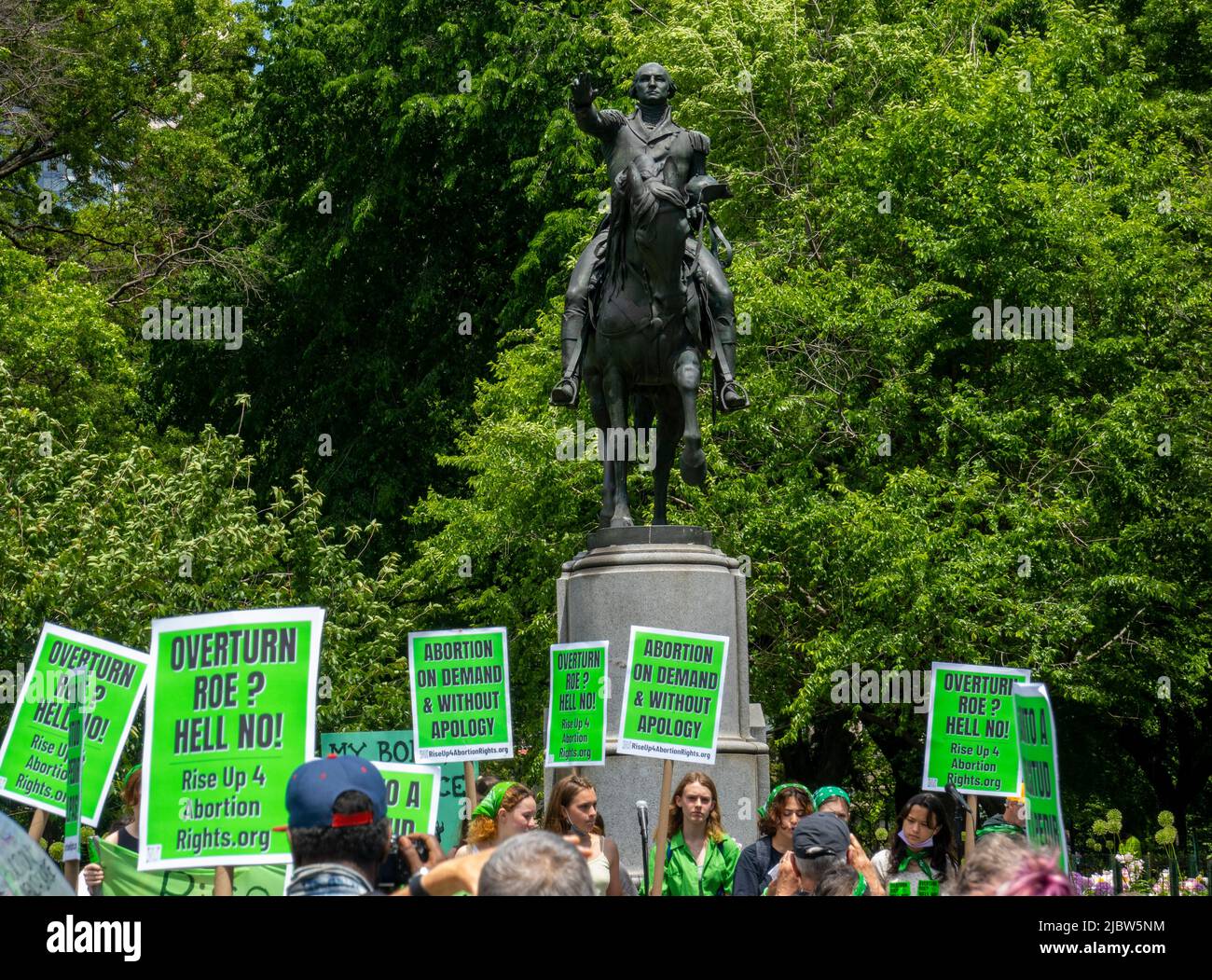 Row V wade Abtreibungsproteste im Union Square Park in Manhattan NYC Stockfoto