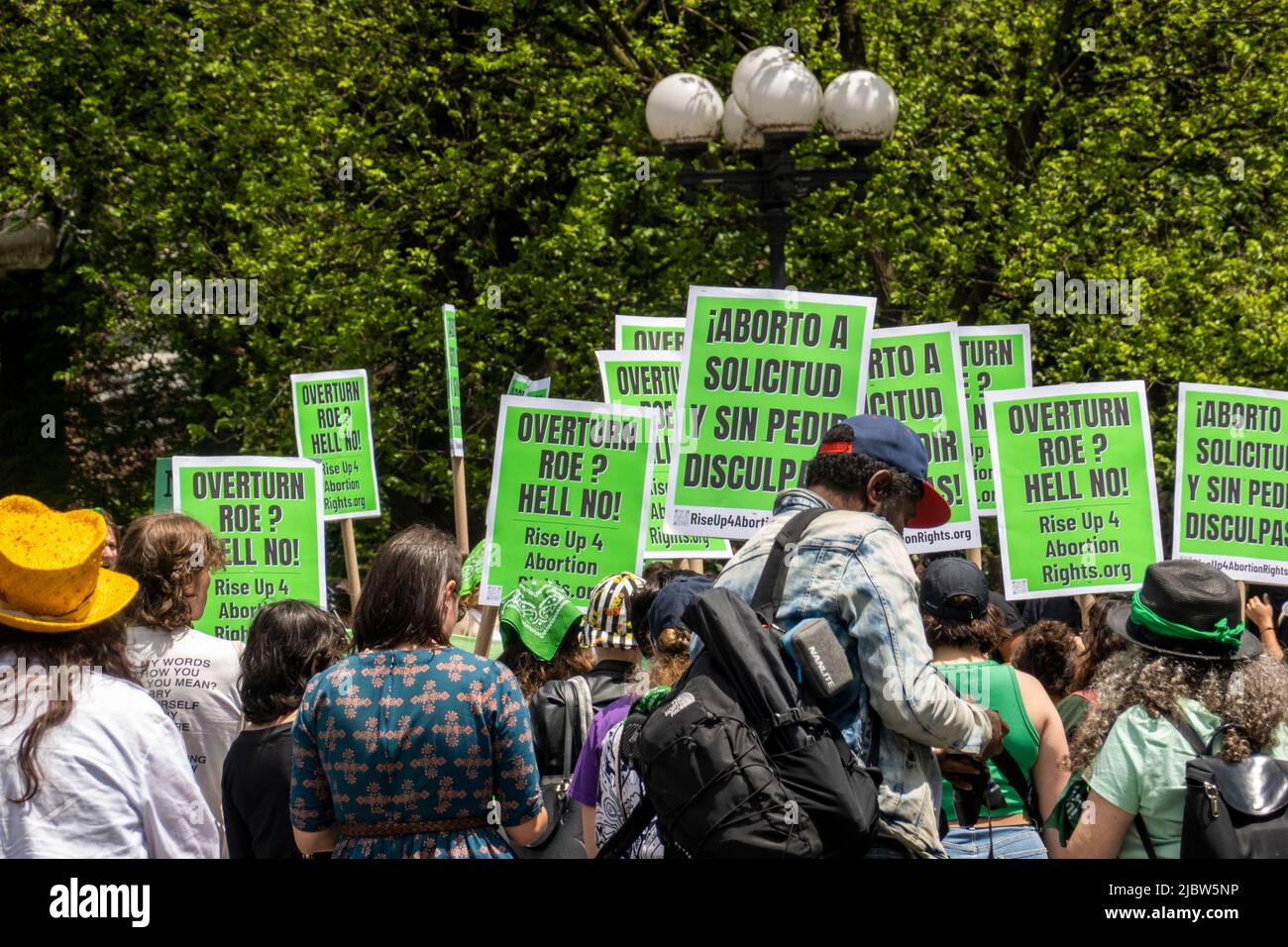 Row V wade Abtreibungsproteste im Union Square Park in Manhattan NYC Stockfoto