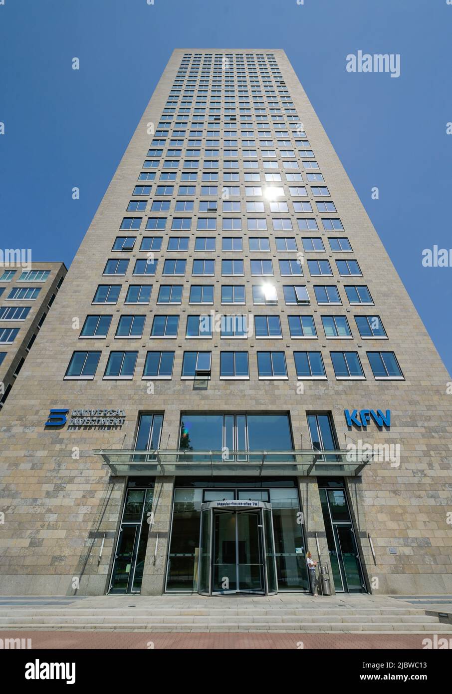 ibc-Tower, Theodor-Heuss-Allee , Frankfurt am Main, Hessen, Deutschland Stockfoto