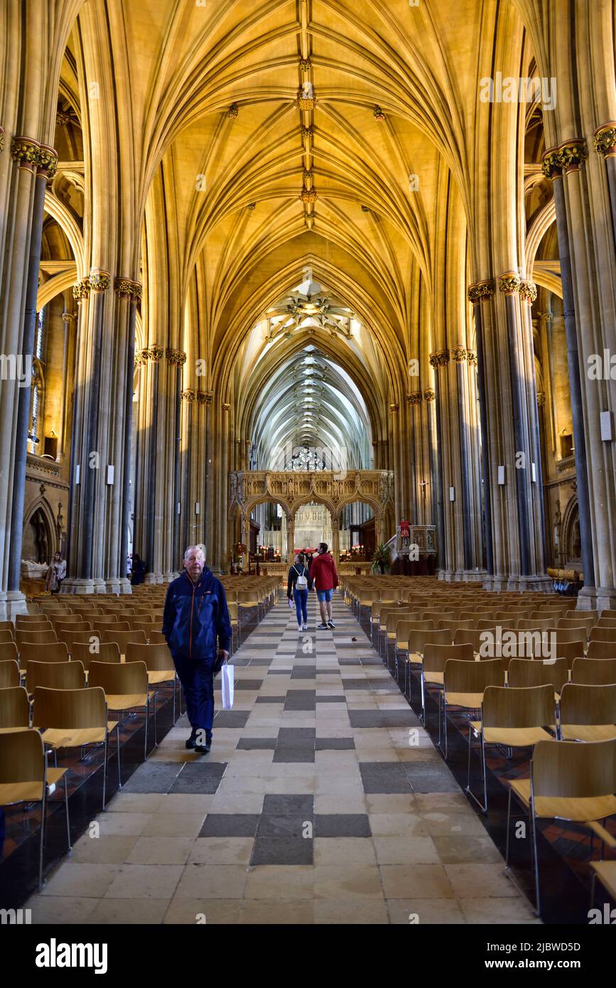 Innen Bristol Cathedral Stockfoto