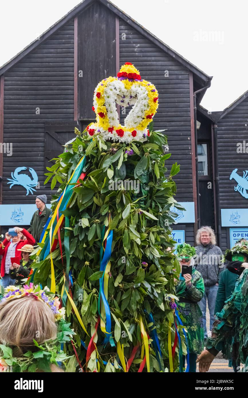 England, East Sussex, Hastings, The Annual Jack in the Green Festival, Jack in the Green Parade Stockfoto