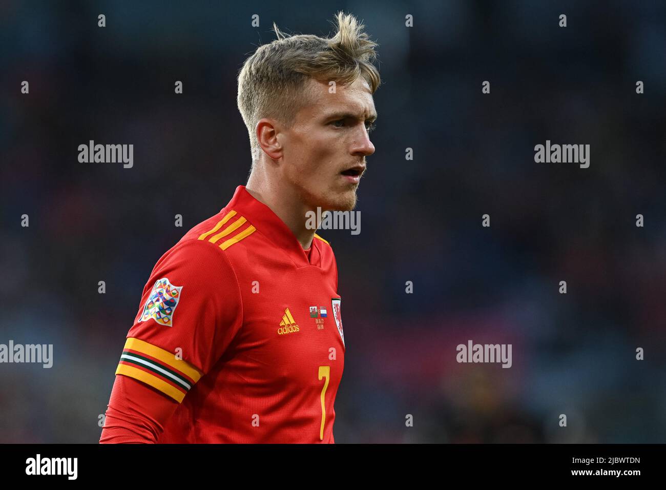 Cardiff, Großbritannien. 08.. Juni 2022. Matthew Smith von Wales während des Spiels in Cardiff, Vereinigtes Königreich am 6/8/2022. (Foto von Craig Thomas/News Images/Sipa USA) Quelle: SIPA USA/Alamy Live News Stockfoto