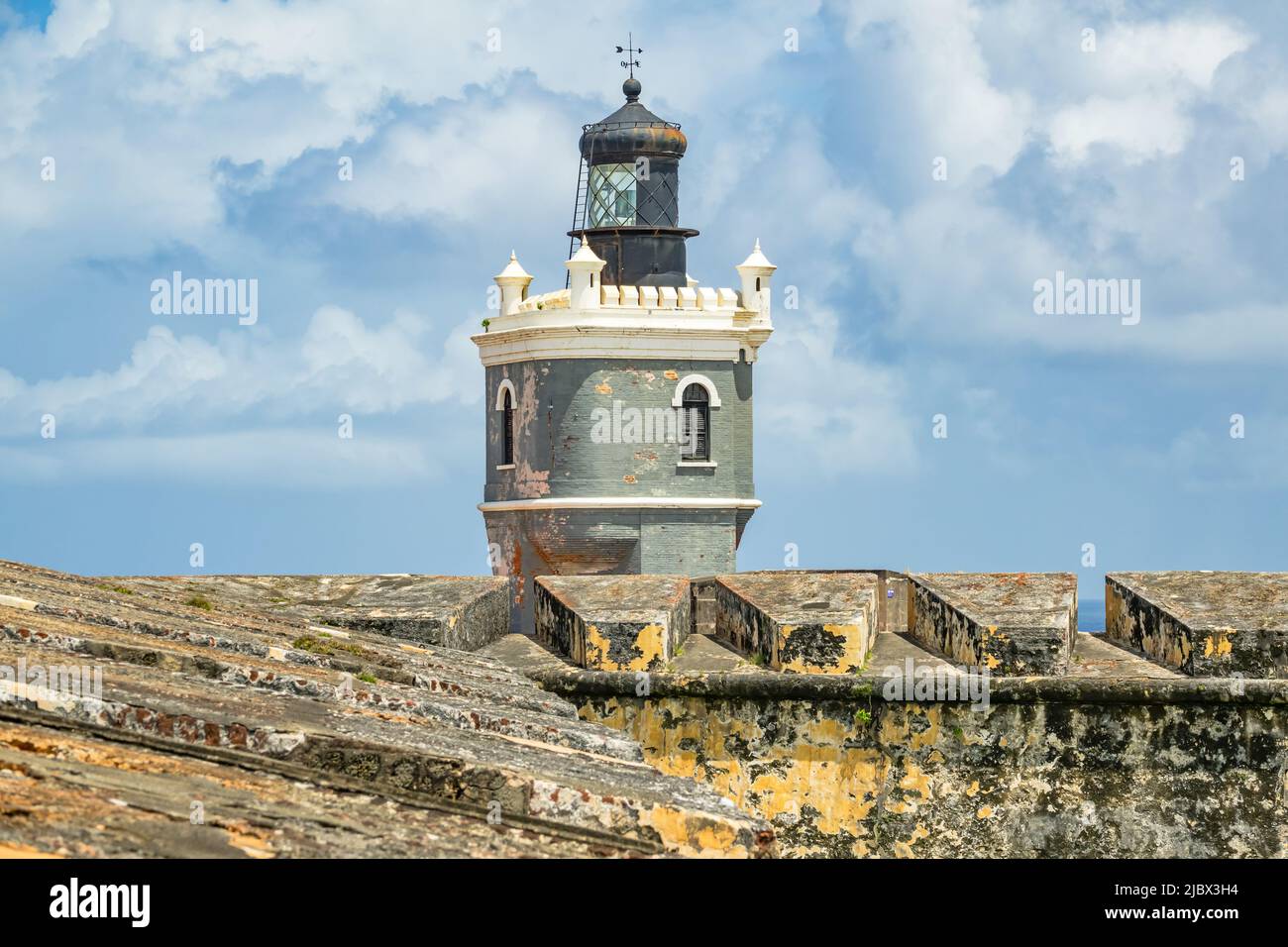 Castillo San Rojo del Morro historische Festung in San Juan, Puerto Rico. Unesco-Weltkulturerbe. Stockfoto