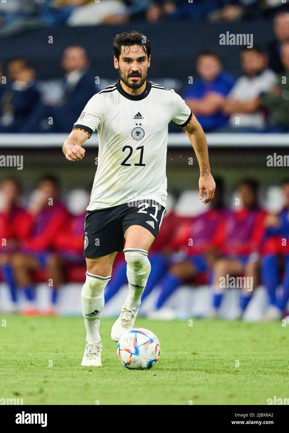 Ilkay Gündogan, DFB 21 im UEFA Nations League 2022 Spiel DEUTSCHLAND - ENGLAND 1-1 in der Saison 2022/2023 am 07. Juni 2022 in München, Deutschland. © Peter Schatz / Alamy Live News Stockfoto