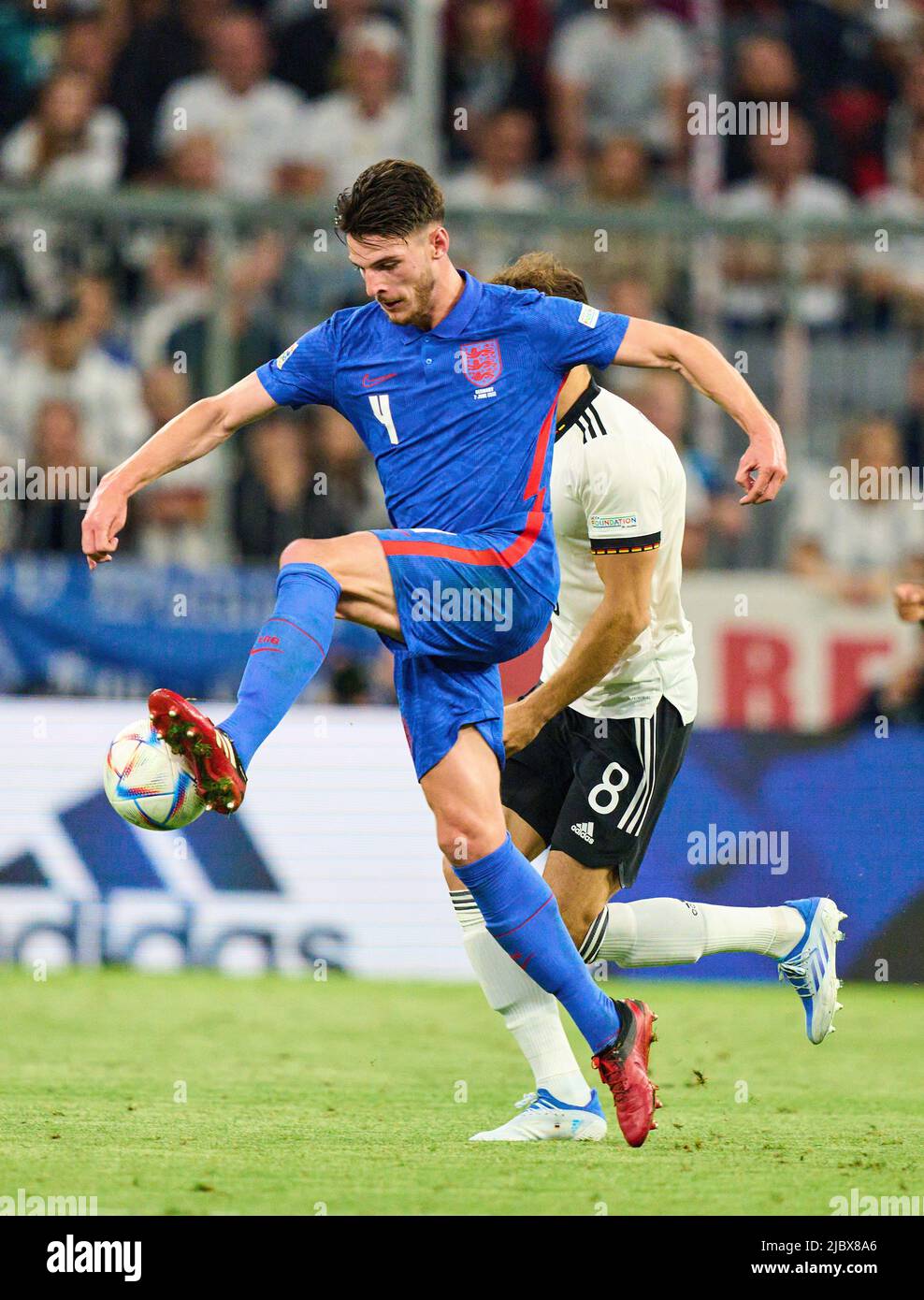 Declan Reis, England 4 beim UEFA Nations League 2022 Spiel DEUTSCHLAND - ENGLAND 1-1 in der Saison 2022/2023 am 07. Juni 2022 in München, Deutschland. © Peter Schatz / Alamy Live News Stockfoto