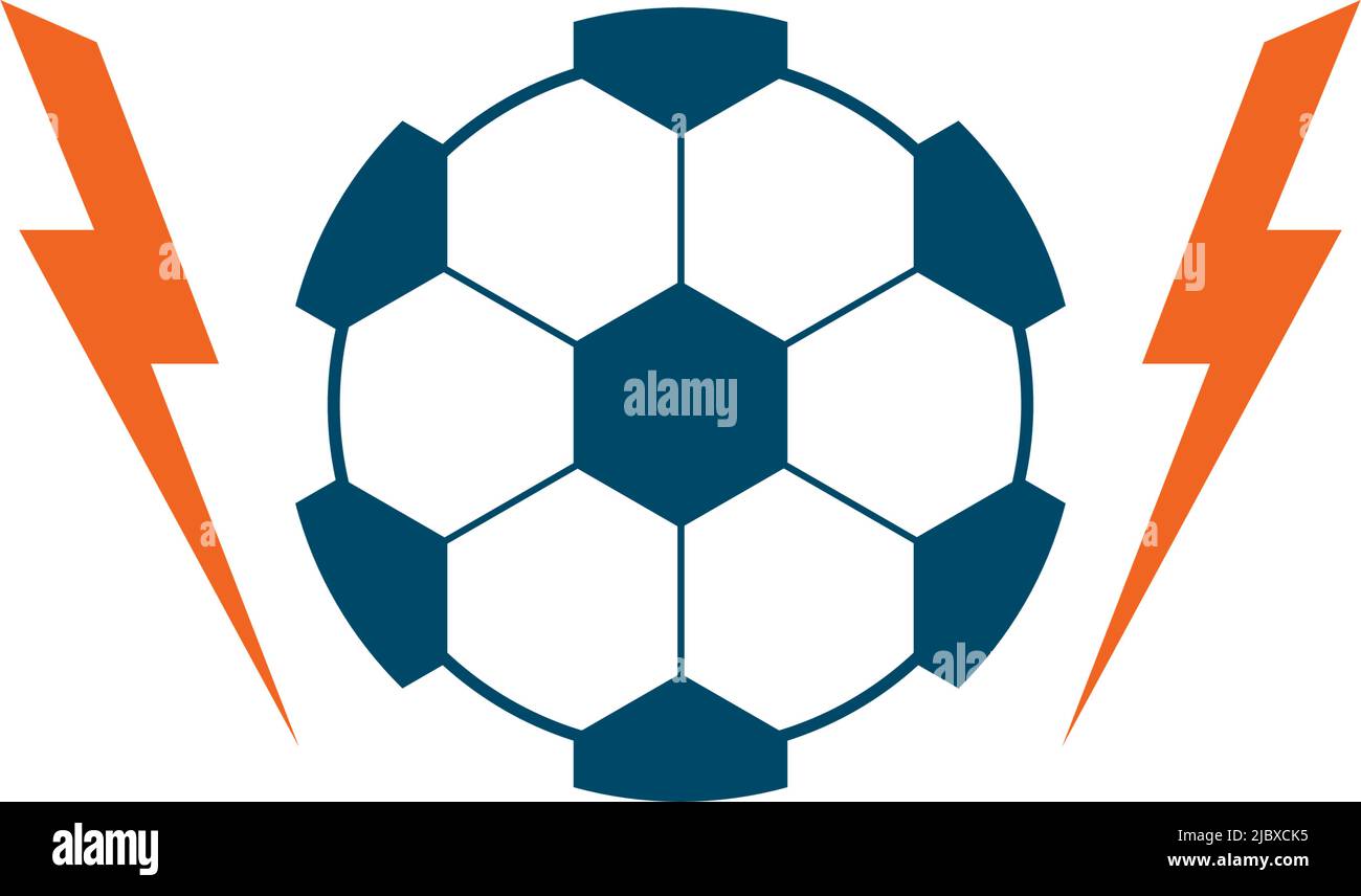 Fußball-Logo Design Vektor-Vorlage Stock Vektor