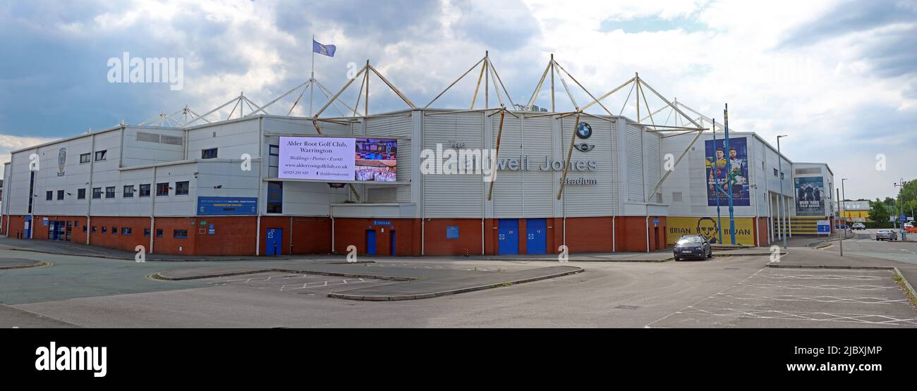 Das Halliwell Jones Stadium, Heimstadion des Warrington Wolves Rugby League Club, Konferenzzentrum, Mike Gregory Way, Warrington, England, WA2 7NE Stockfoto