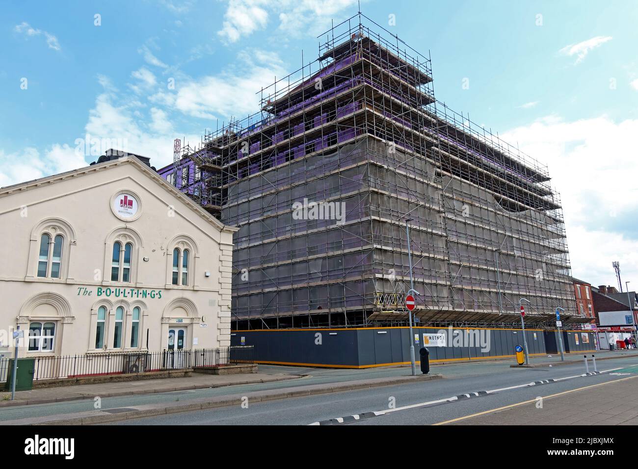 Cheshire Junction Property Development Scheme, an der John Street & Winwick Road, neben RAM Properties, The Boultings, Warrington, Cheshire, Großbritannien Stockfoto