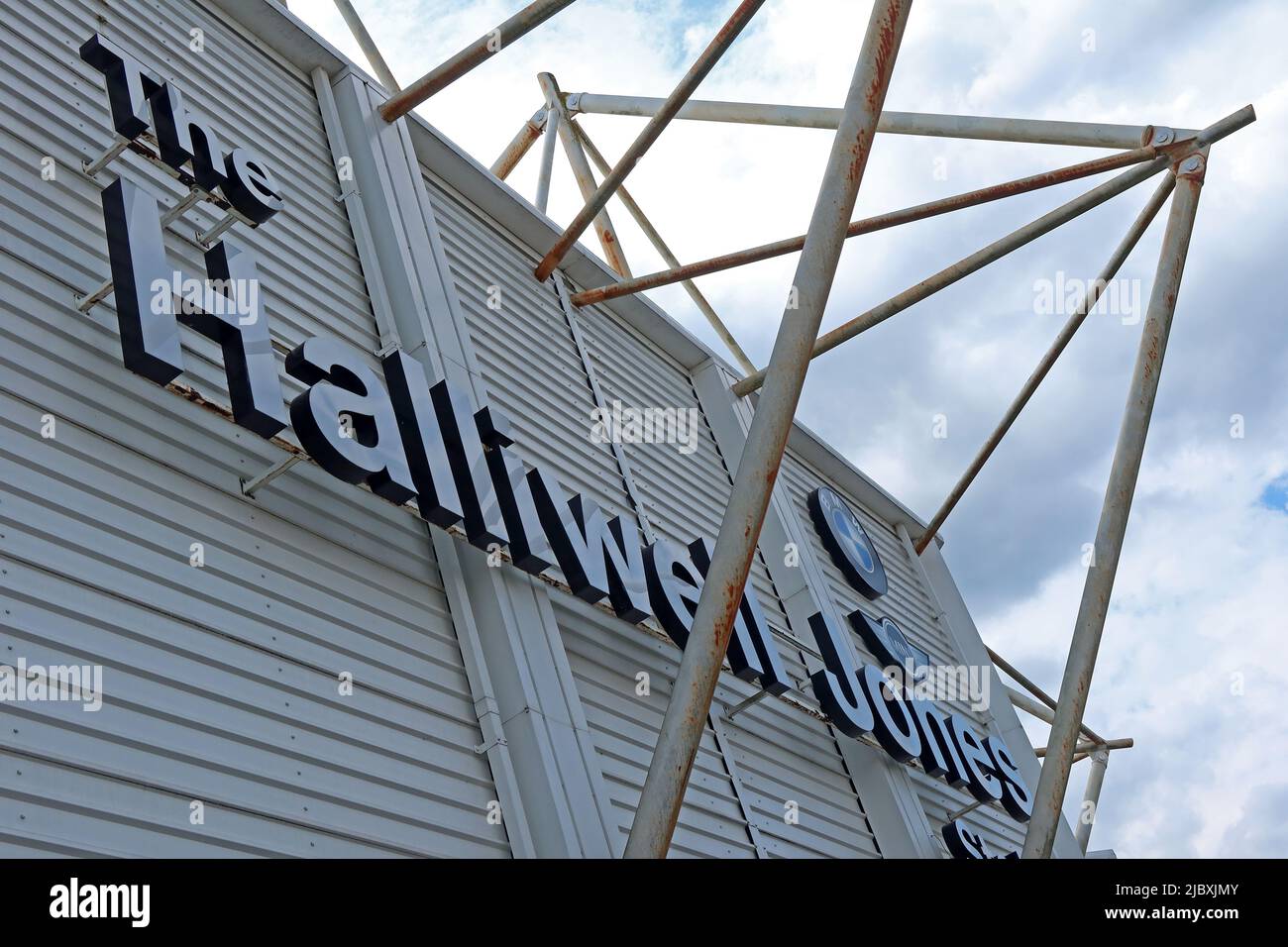 Das Halliwell Jones Stadium, Heimstadion des Warrington Wolves Rugby League Club, Konferenzzentrum, Mike Gregory Way, Warrington, England, WA2 7NE Stockfoto