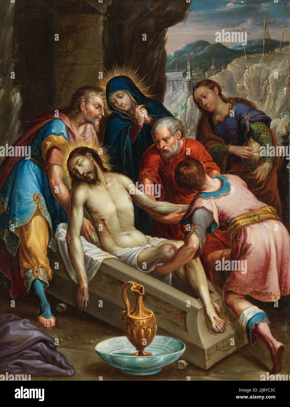 Die Entgrabung Christi von Juan Rodríguez Juárez (1675–1728) Stockfoto Die Entgrabung Christi von Juan Rodríguez Juárez (1675–1728) Stockfoto