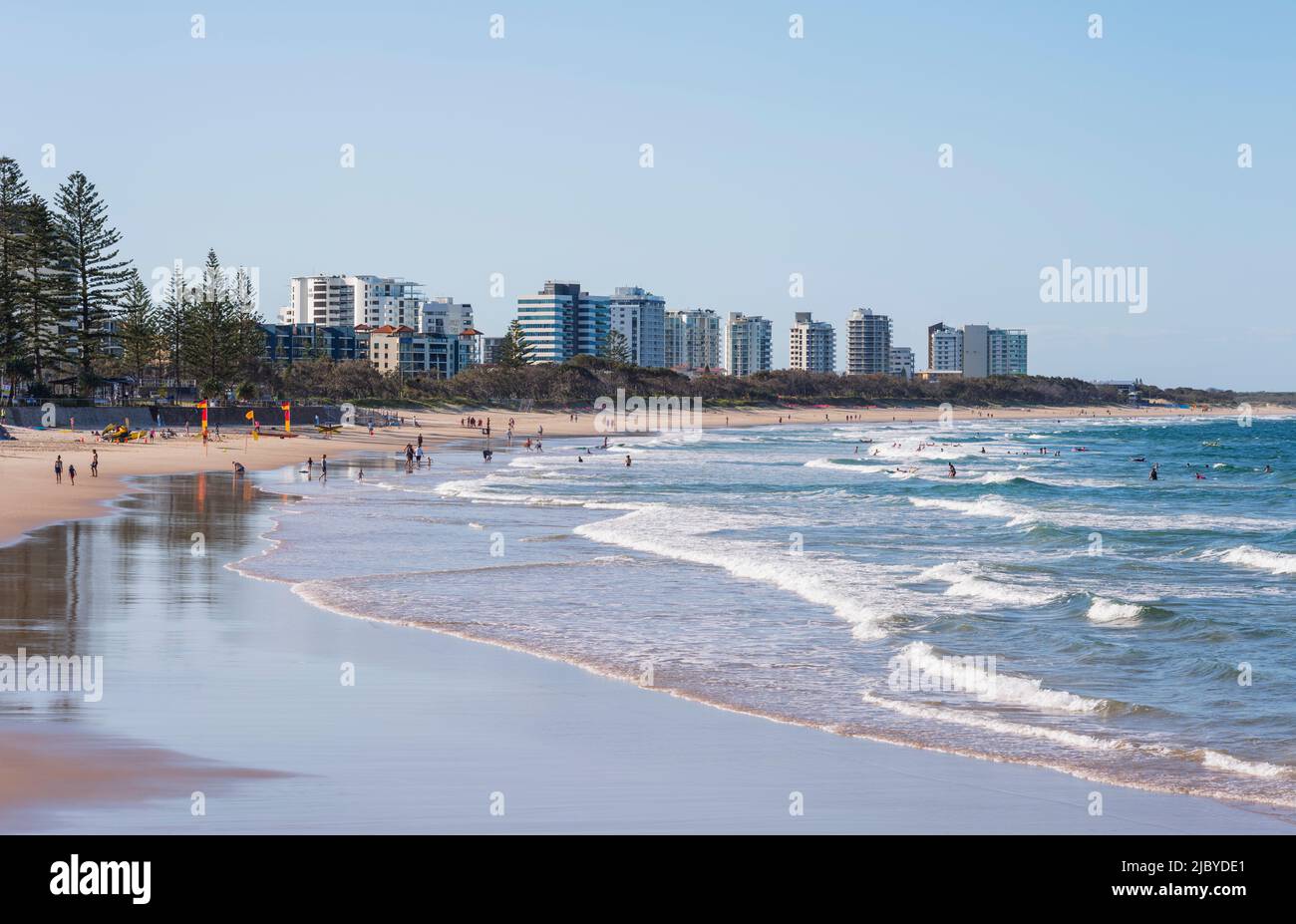 Menschen am Maroochydore Beach Stockfoto