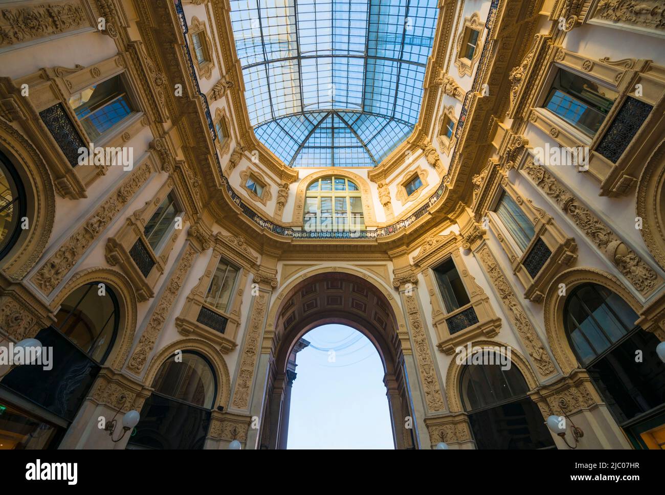 Galerie Vittorio Emanuele ll in Mailand, Italien. Stockfoto